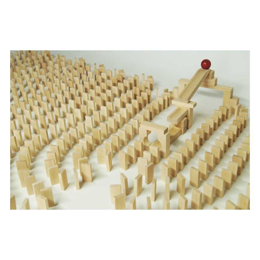 EkoToys - Houten dominostenen 830 st. beuken