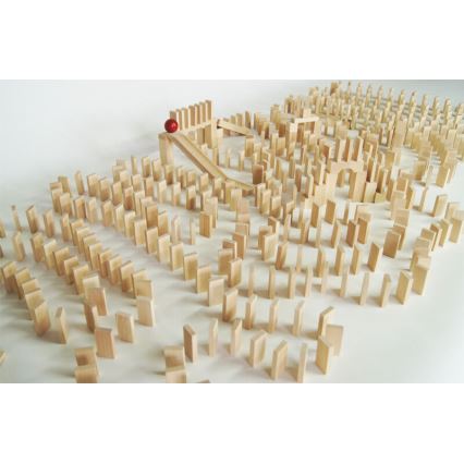 EkoToys - Houten dominostenen 830 st. beuken