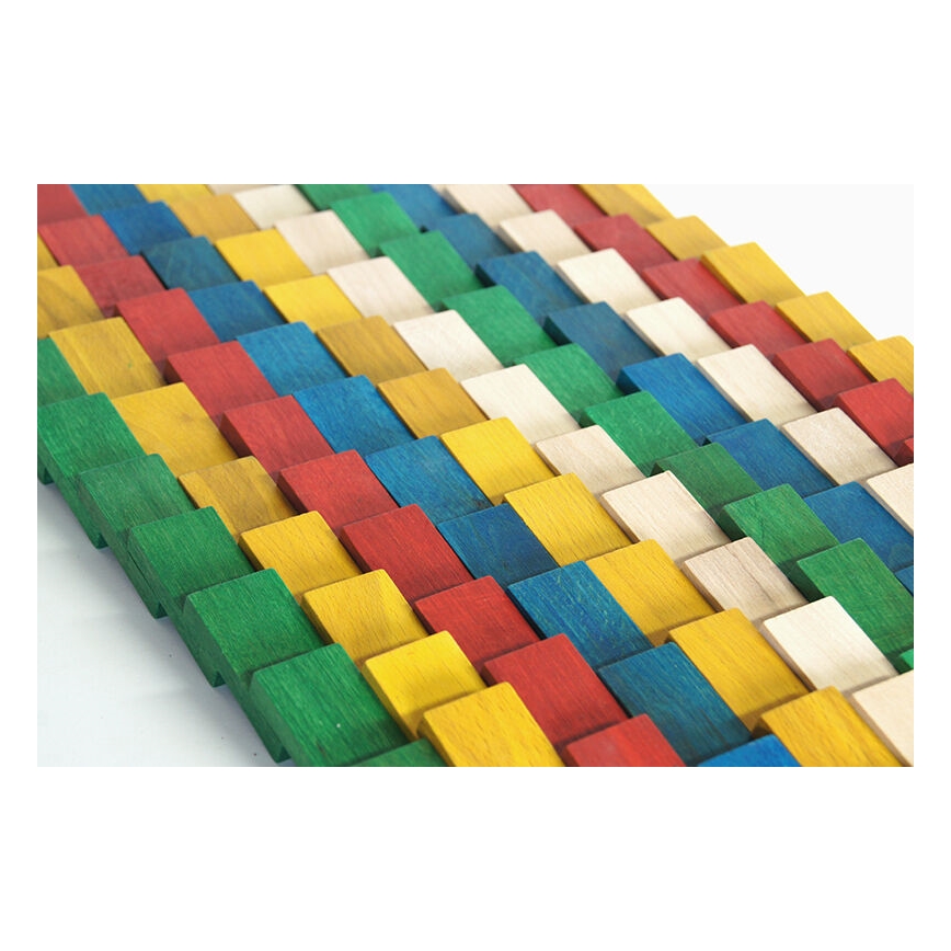 EkoToys - Houten dominostenen kleurrijk 430 st.