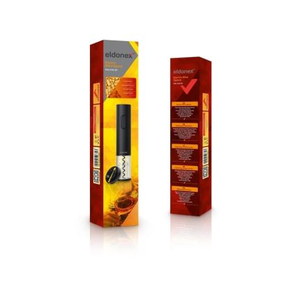 ELDONEX EWO-2100-BK - Elektrische wijnopener 4xAA zwart