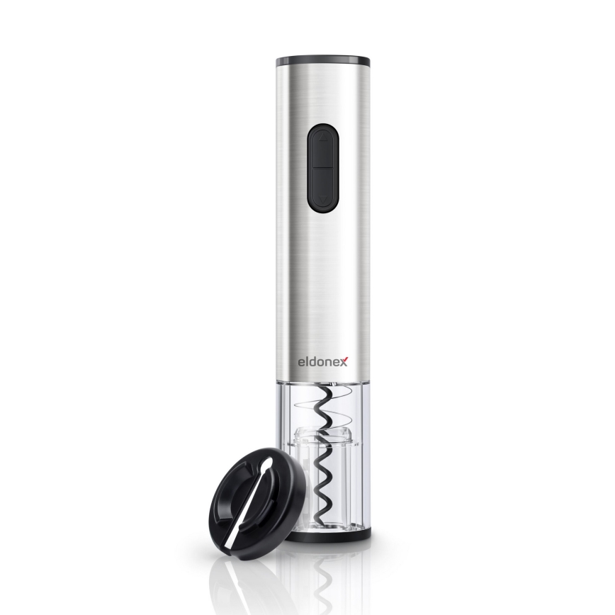 ELDONEX EWO-2200-SL - Elektrische wijnopener 4xAA mat chroom