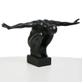 Elegante tafeldecoratie 25x41x20 cm, hars/zwart