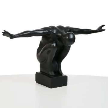 Elegante tafeldecoratie 25x41x20 cm, hars/zwart