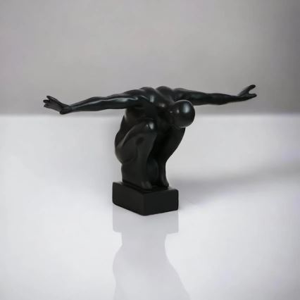 Elegante tafeldecoratie 25x41x20 cm, hars/zwart