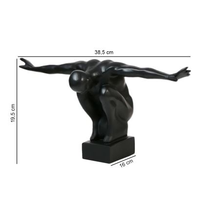 Elegante tafeldecoratie 25x41x20 cm, hars/zwart