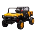 Elektrische auto CAT 60W/7500 mAh geel/zwart + afstandsbediening