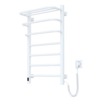 Elektrische badkamerradiator met thermostaat FORTIS 350W/230V 80,6 cm IP44, wit, rechts