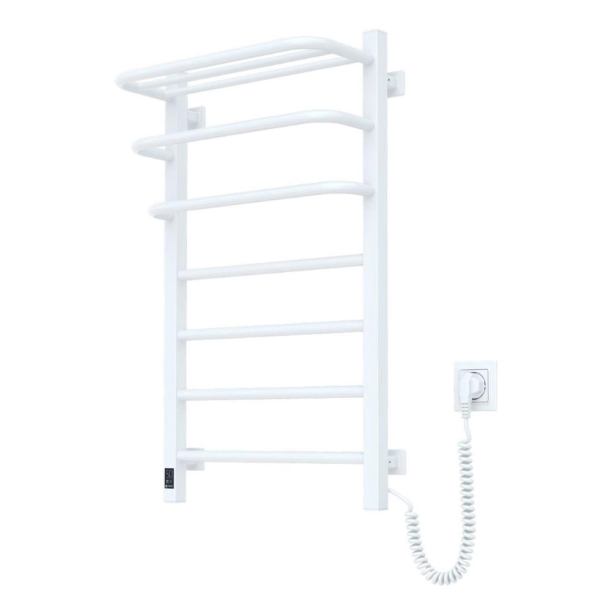 Elektrische badkamerradiator met thermostaat FORTIS 350W/230V 80,6 cm IP44, wit, rechts