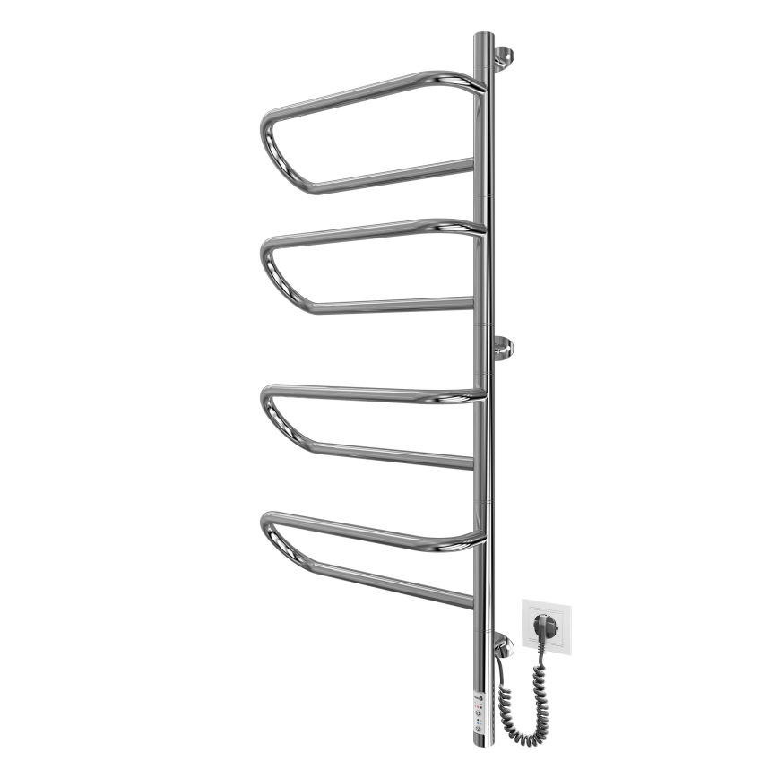 Elektrische draaibare handdoekdroger ELECTRA 120W/230V 100x44,5 cm RVS/chroom rechts