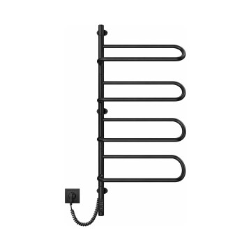 Elektrische draaibare handdoekdroger ELECTRA 120W/230V 102,5x47,5 cm RVS/zwart, links