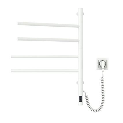 Elektrische draaibare handdoekdroger met thermostaat ARABESQUE 60W 65x49 cm wit