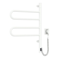 Elektrische draaibare handdoekdroger met thermostaat FOUETTE 60W 65 x 49 cm wit