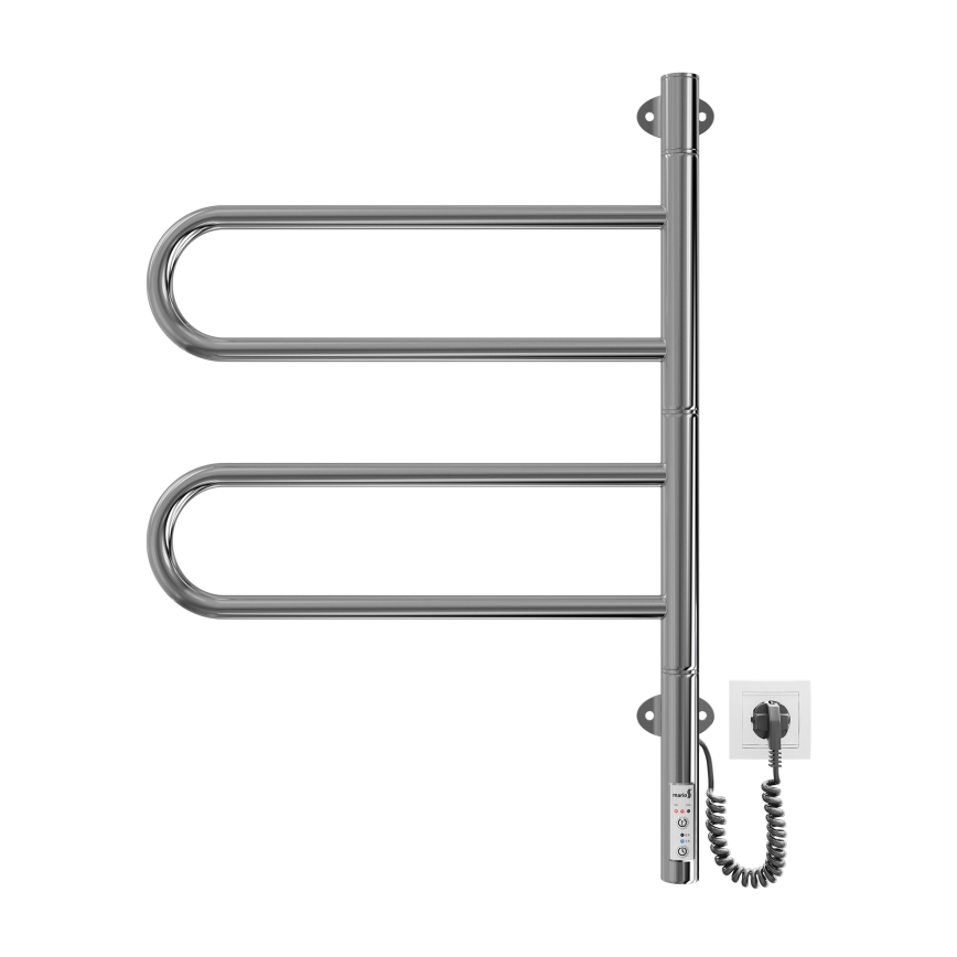 Elektrische draaibare handdoekdroger TRISTAR 75W/230V 62,5x44,5 cm IP44 roestvrij staal/glanzend chroom
