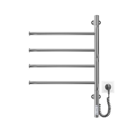 Elektrische draaibare handdoekdroger VEER 50W/230V 62,5x44,5 cm roestvrij staal/glanzend chroom