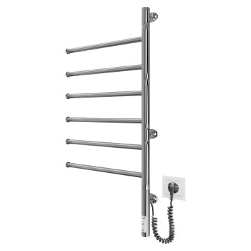 Elektrische draaibare handdoekdroger VEER 80W/230V 82,5x44,5 cm roestvrij staal/glanzend chroom