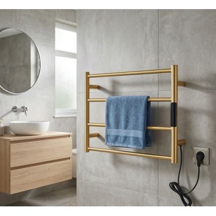 Elektrische handdoekdroger 56x37 cm 36W RVS/goudkleurig