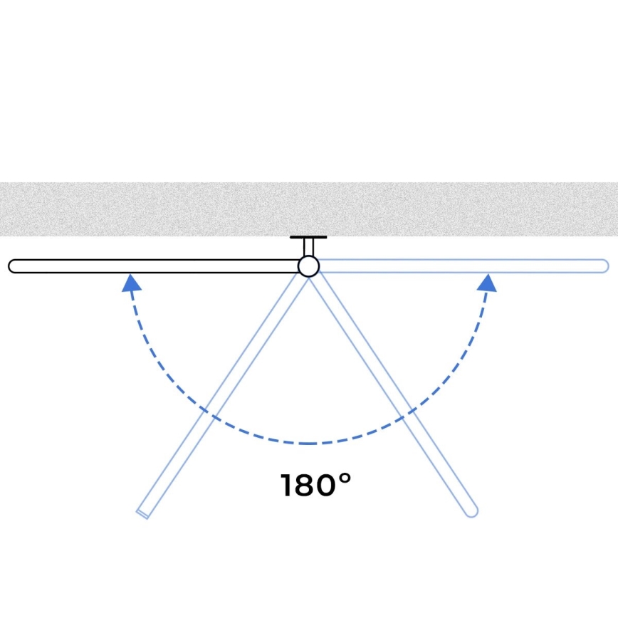 Elektrische draaibare handdoekdroger met thermostaat FOUETTE 128W/230V 64,6 cm IP44 zwart