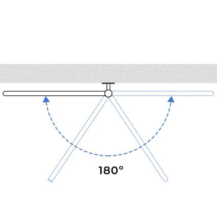Elektrische draaibare handdoekdroger met thermostaat FOUETTE 185W/230V 81,8 cm IP44 wit