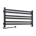 Elektrische handdoekdroger met thermostaat AVANGARD 181W 50x90 cm zwart, links