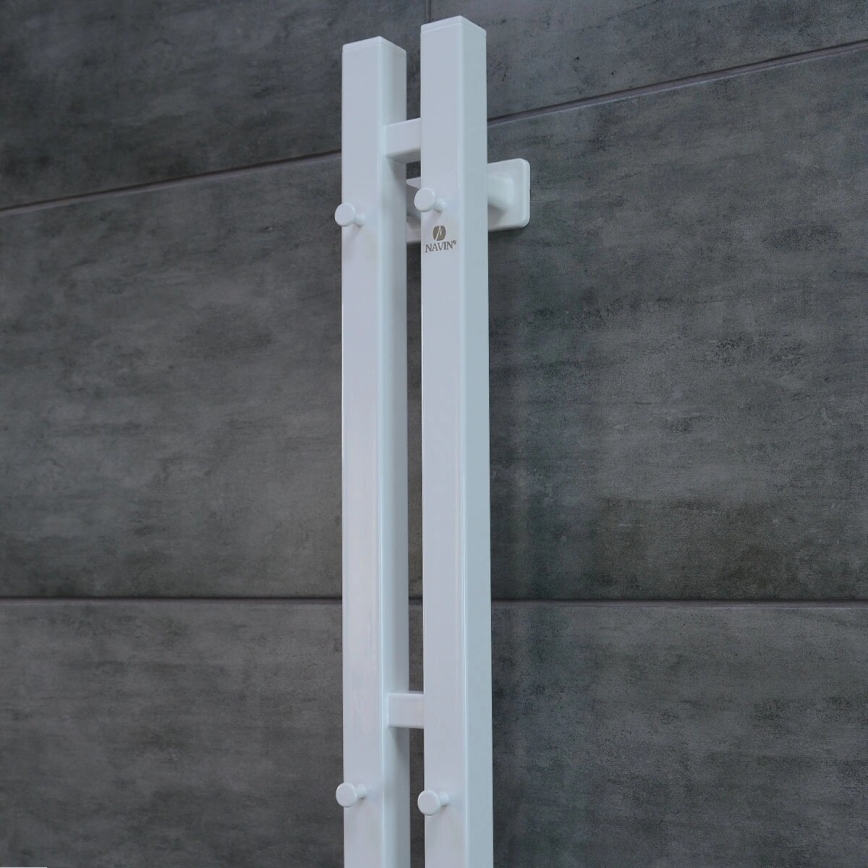 Elektrische handdoekdroger met thermostaat SILOUETTE 70W 120x9 cm, wit, rechts