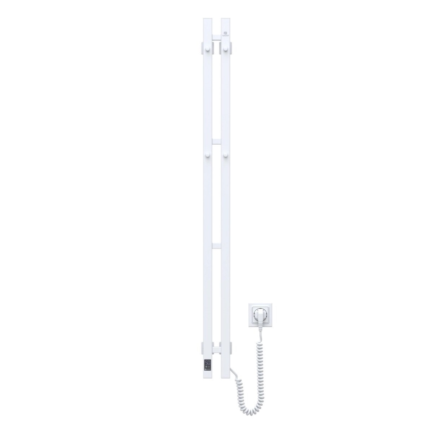 Elektrische handdoekdroger met thermostaat SILOUETTE 70W 120x9 cm, wit, rechts