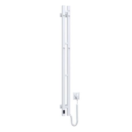 Elektrische handdoekdroger met thermostaat SILOUETTE 70W 120x9 cm, wit, rechts