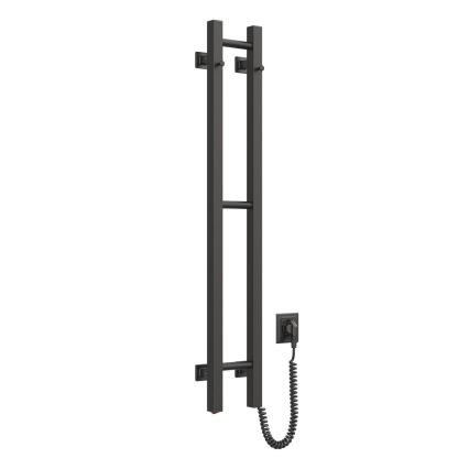 Elektrische handdoekdroger SILOUETTE 46W 100x16 cm zwart, rechts