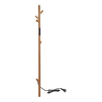Elektrische handdoekdroger, stangmodel, 118 cm, 30 W, koperen uitvoering