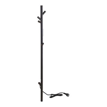 Elektrische handdoekdroger stangmodel 118 cm 30 W zwart