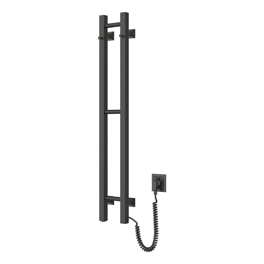 Elektrische handdoekhouder SILOUETTE 187W/230V 101,1 cm IP44 zwart rechts hoekig
