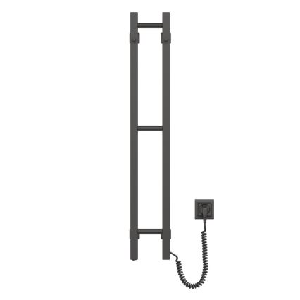 Elektrische handdoekhouder SILOUETTE 187W/230V 101,1 cm IP44 zwart rechts hoekig