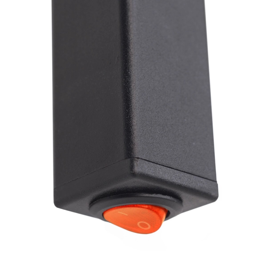 Elektrische handdoekhouder SILOUETTE 187W/230V 101,1 cm IP44 zwart rechts hoekig