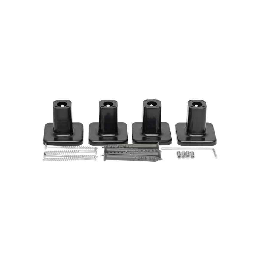 Elektrische handdoekhouder SILOUETTE 187W/230V 101,1 cm IP44 zwart rechts hoekig