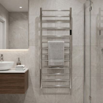 Elektrische handdoekradiator 45 x 132 cm, 180 W, roestvrij staal