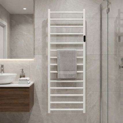 Elektrische handdoekradiator 45x132 cm 180W RVS/wit