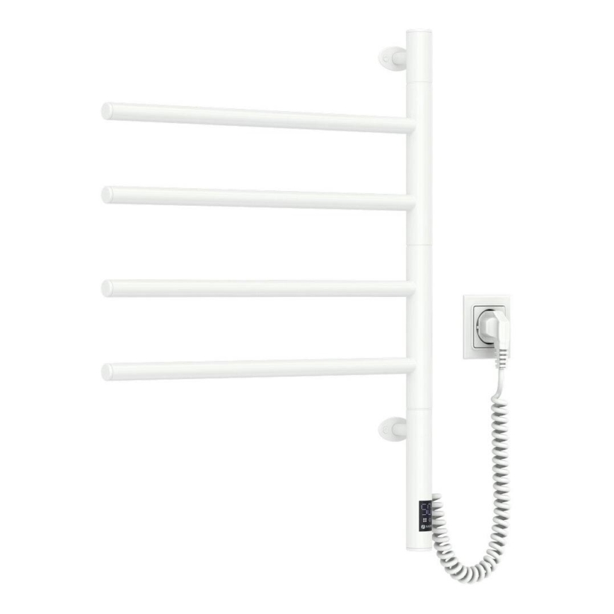 Elektrische handdoekradiator met thermostaat ARABESQUE 150W/230V 64,6 cm IP44 wit