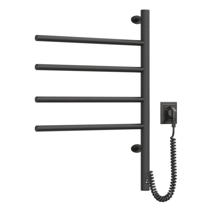Elektrische handdoekradiator met thermostaat ARABESQUE 150W/230V 64,6 cm IP44 zwart