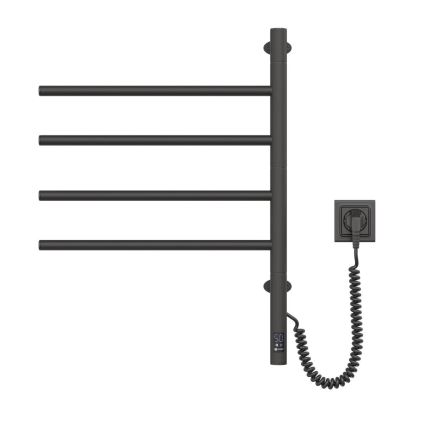 Elektrische handdoekradiator met thermostaat ARABESQUE 150W/230V 64,6 cm IP44 zwart