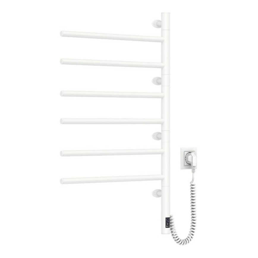 Elektrische handdoekradiator met thermostaat ARABESQUE 196W/230V 81,8 cm IP44 wit