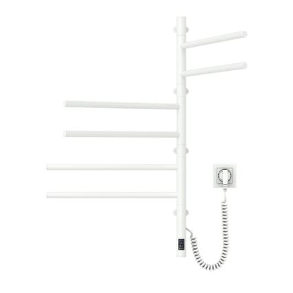 Elektrische handdoekradiator met thermostaat ARABESQUE 196W/230V 81,8 cm IP44 wit
