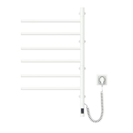Elektrische handdoekradiator met thermostaat ARABESQUE 196W/230V 81,8 cm IP44 wit