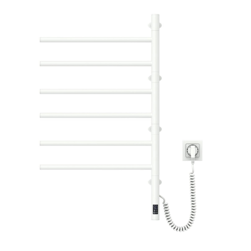 Elektrische handdoekradiator met thermostaat ARABESQUE 196W/230V 81,8 cm IP44 wit