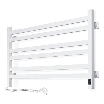 Elektrische handdoekradiator met thermostaat AVANGARD 181W 50x90 cm, wit, links