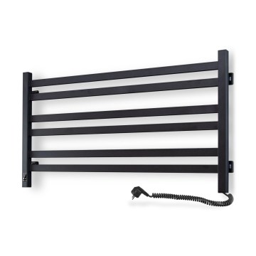 Elektrische handdoekradiator met thermostaat AVANGARD 181W 50x90 cm zwart rechts
