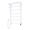 Elektrische handdoekradiator met thermostaat FORTIS 155W 80x48 cm wit links