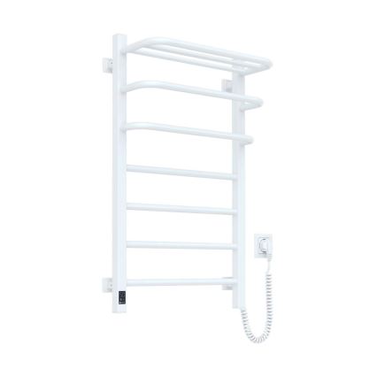 Elektrische handdoekradiator met thermostaat FORTIS 155W 80x48 cm wit rechts