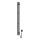 Elektrische handdoekradiator met thermostaat SILOUETTE 106W 150x9 cm zwart rechts