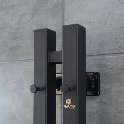 Elektrische handdoekradiator met thermostaat SILOUETTE 106W 150x9 cm zwart rechts