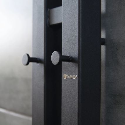 Elektrische handdoekradiator met thermostaat SILOUETTE 106W 150x9 cm zwart rechts