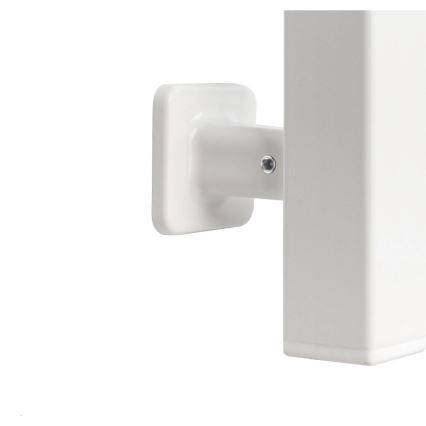 Elektrische handdoekradiator met thermostaat SILOUETTE 187W/230V 120,6 cm IP44 wit rechts hoekig